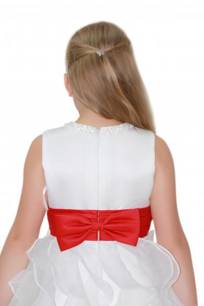 Blumenkinderkleid/ Kommunionskleid K1612 Rot, Rosa, Blau, Schwarz